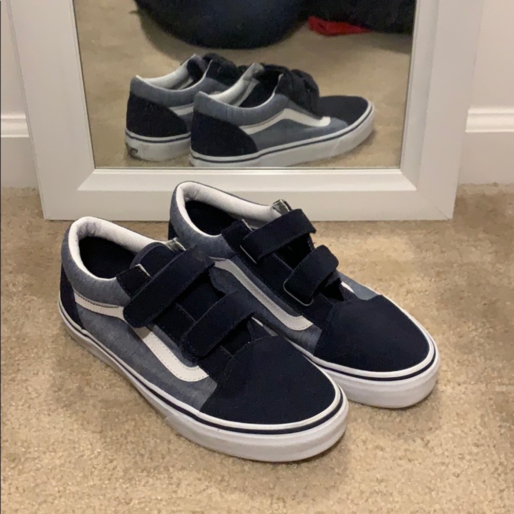 Blue Velcro Vans